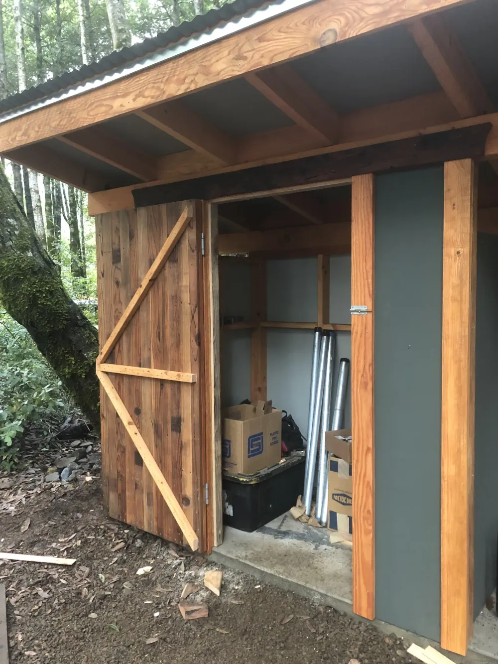A shed (in the woods) image